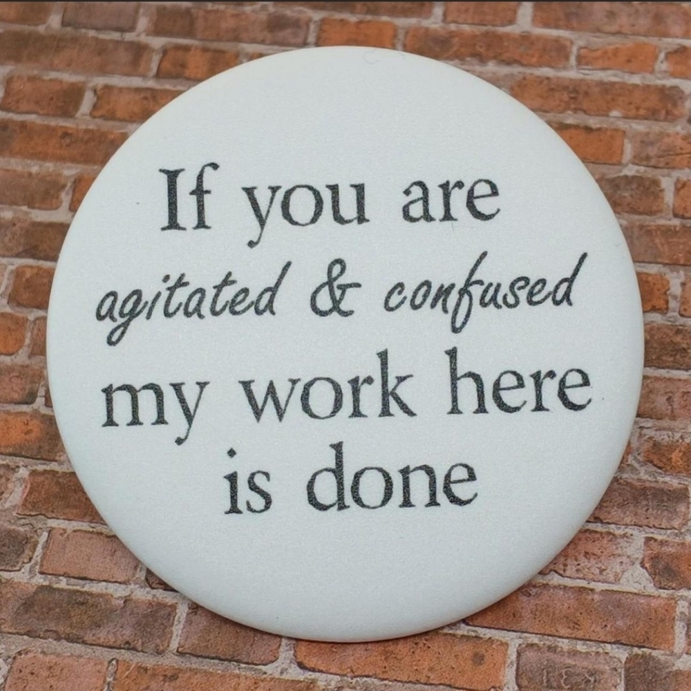 2/$10 Mix Sarcastic Magnet or pinback button, fun gag gift!